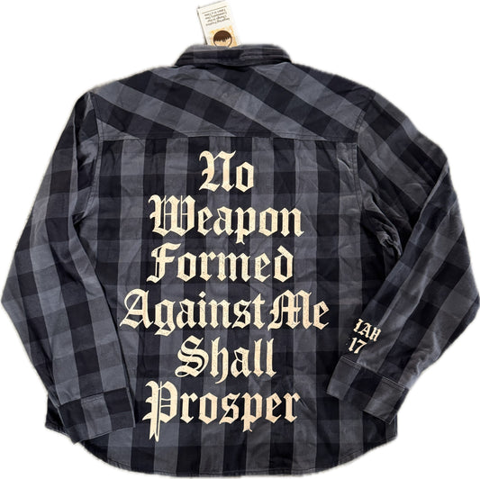 “No Weapon Formed Against Me” Flannel