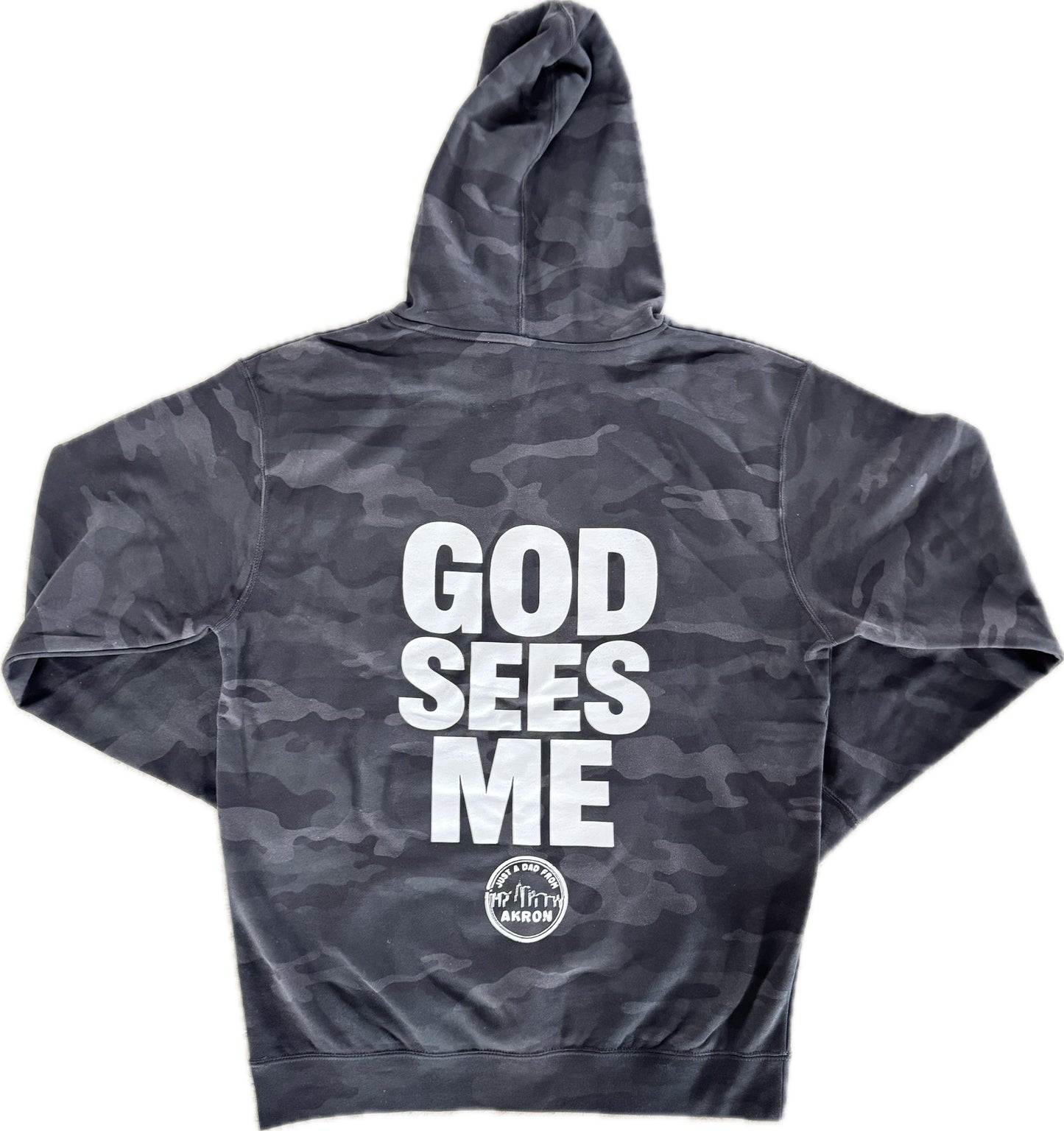 JADFA “God Sees Me” Camo Hoodie $40