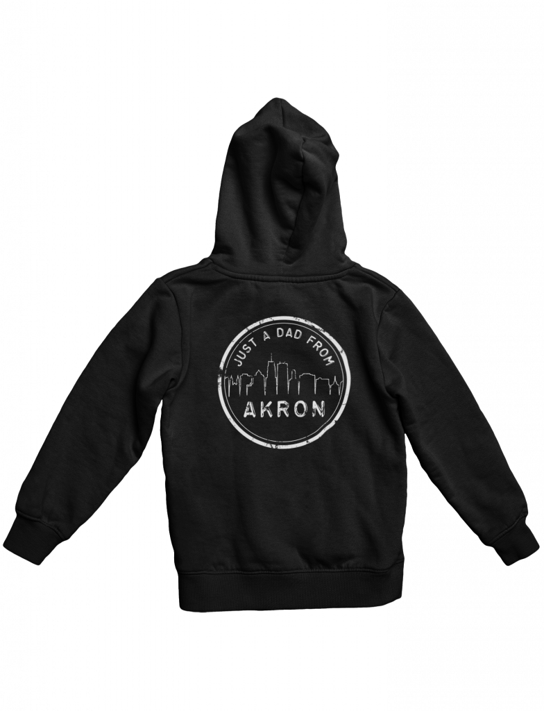 "Just A Dad From Akron" Circle Logo Hoodie