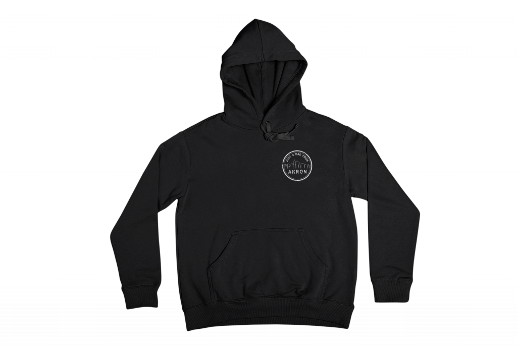 "Just A Dad From Akron" Circle Logo Hoodie